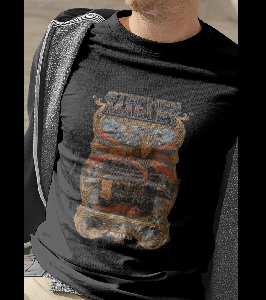 Stephen Marley Spring Tour 2026 With Lion And Speakers T-Shirt