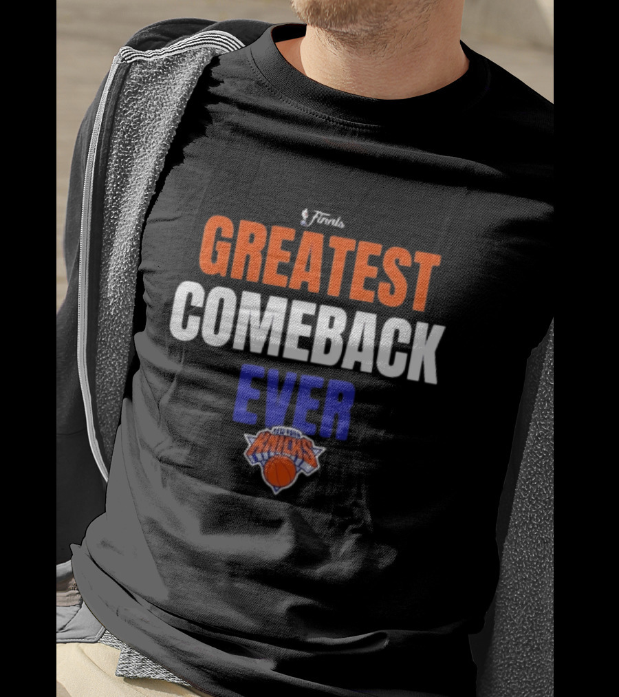 CHAMPIONS New York Knicks Evil Clown Basketball Trophy Champagne T-Shirt