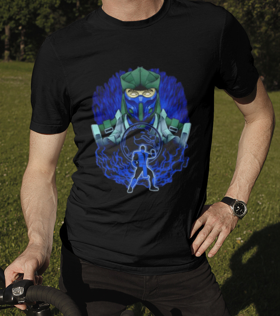 Sub Zero Mortal Kombat Dragon Icy Blue Energy Battle Action Game Iconic Arcade Fighter T-Shirt