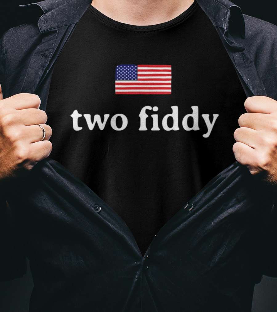Two Fiddy American Flag Crusher Lite Shrunken T-Shirt
