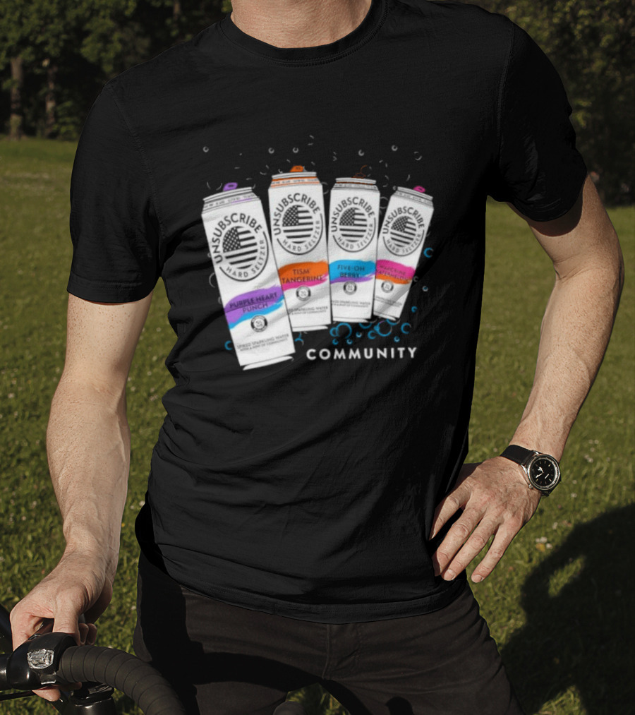 Unsubscribe Hard Seltzer Community Purple Heart Punch Tism Tangerine Five Oh Berry T-Shirt