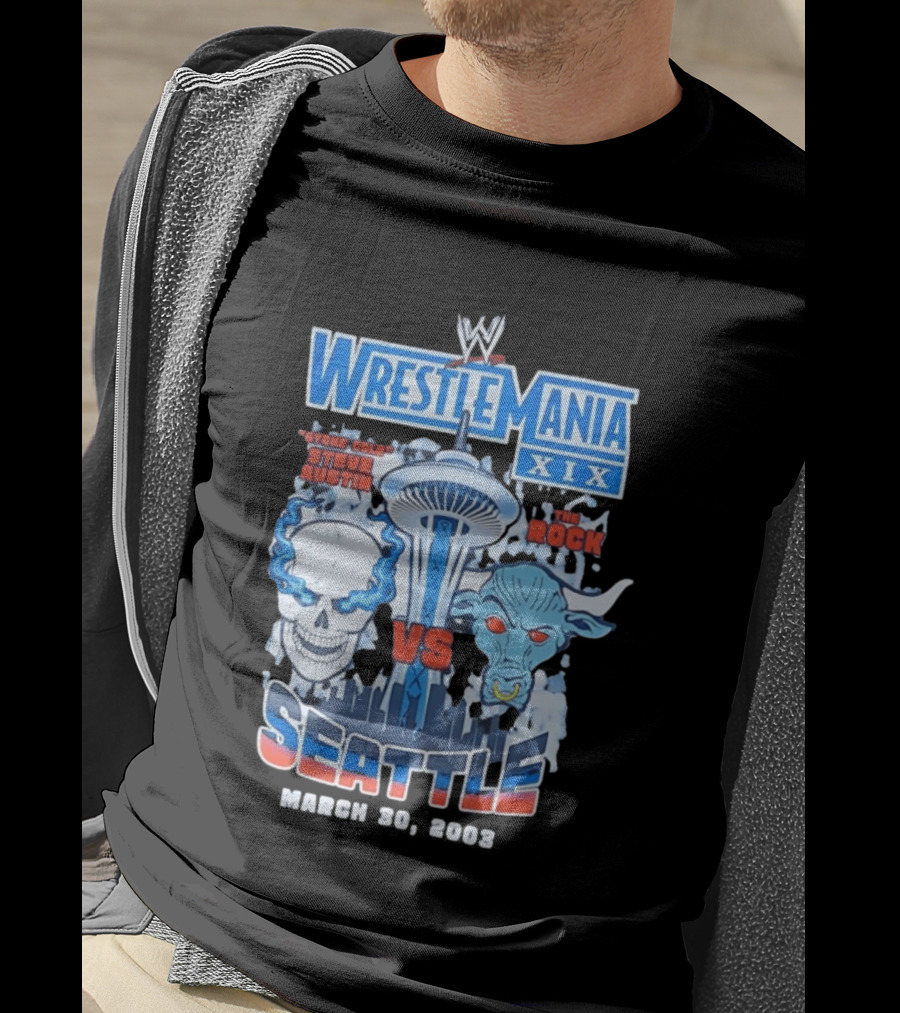 WrestleMania XIX Stone Cold Steve Austin Vs The Rock March 30 2003 Seattle T-Shirt