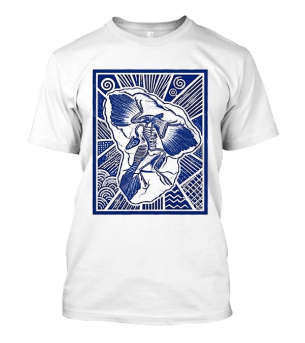 Archaeopteryx Fossil Linocut Prehistoric Bird Paleontology Biology T-Shirt