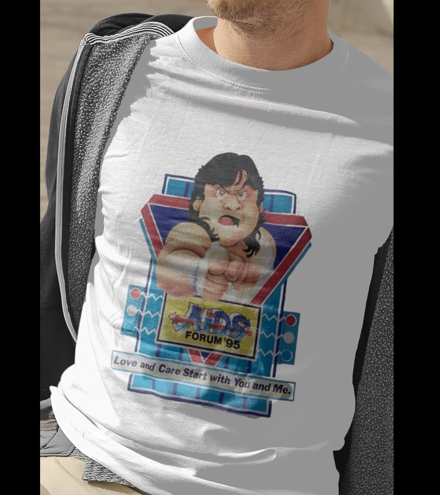 Atsushi Onita AIDS Forum '95 Love And Care Start With You And Me T-Shirt