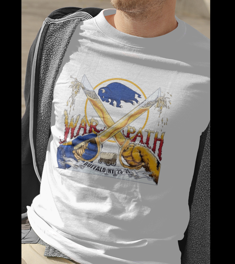 Buffalo NY War Path 25 26 Crossed Beer Sabers Sabres T-Shirt