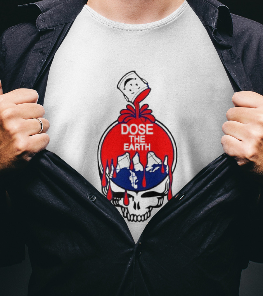Steal Your Face Grateful Dead Dose The Earth Kool Aid Man Skull T-Shirt