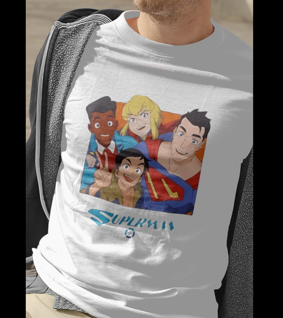 Superman Jimmy Olsen Lois Lane Supergirl My Adventures With Superman Animation Series Characters T-Shirt