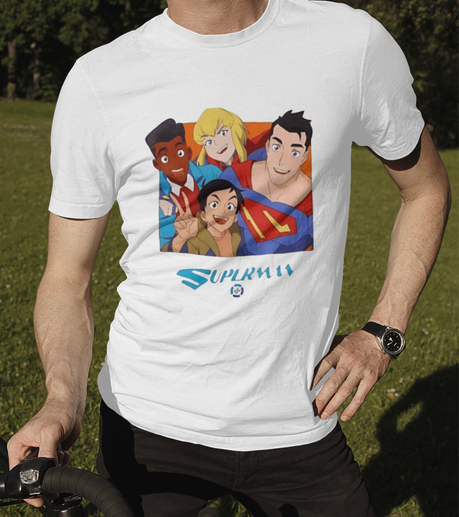 Superman Jimmy Olsen Lois Lane Supergirl My Adventures With Superman Animation Series Characters T-Shirt