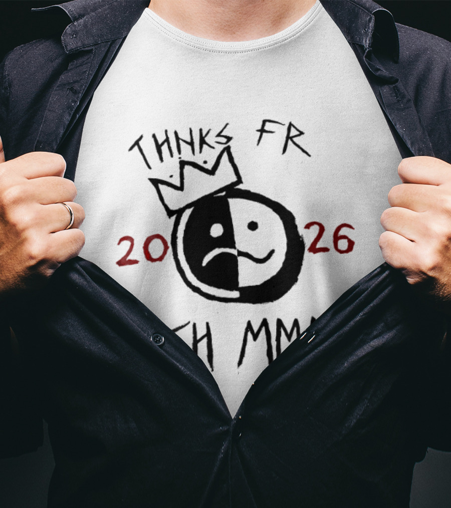 Thnks Fr Th Mmrs 2026 Split Face Crown T-Shirt