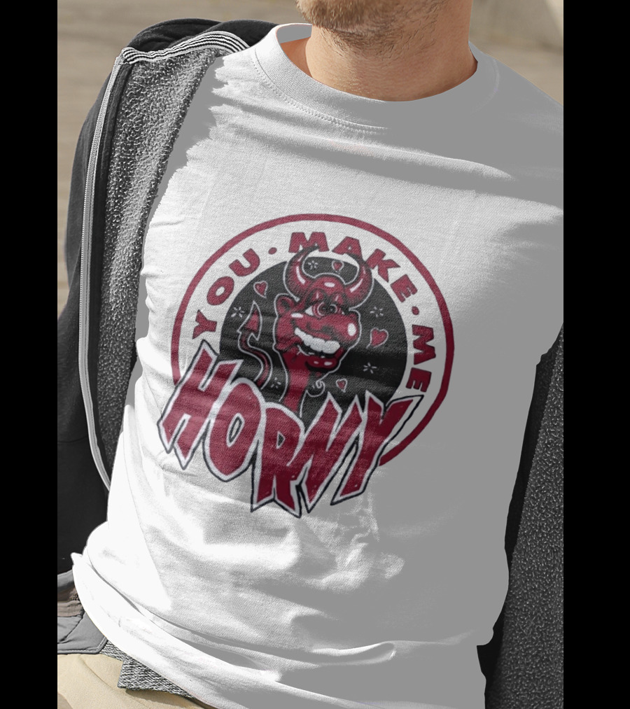 You Make Me Horny Devil Red Horns Circular T-Shirt