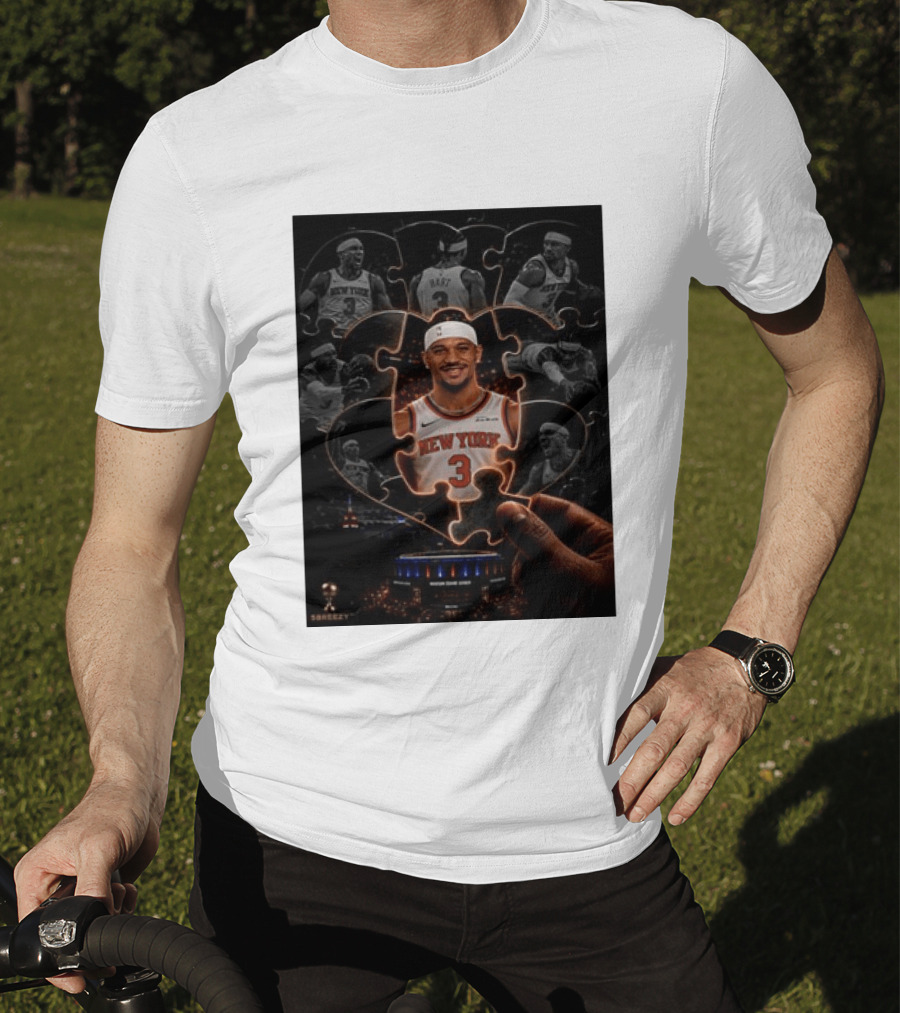 Josh Hart New York Knicks NBA Madison Square Garden Puzzle Image T-Shirt