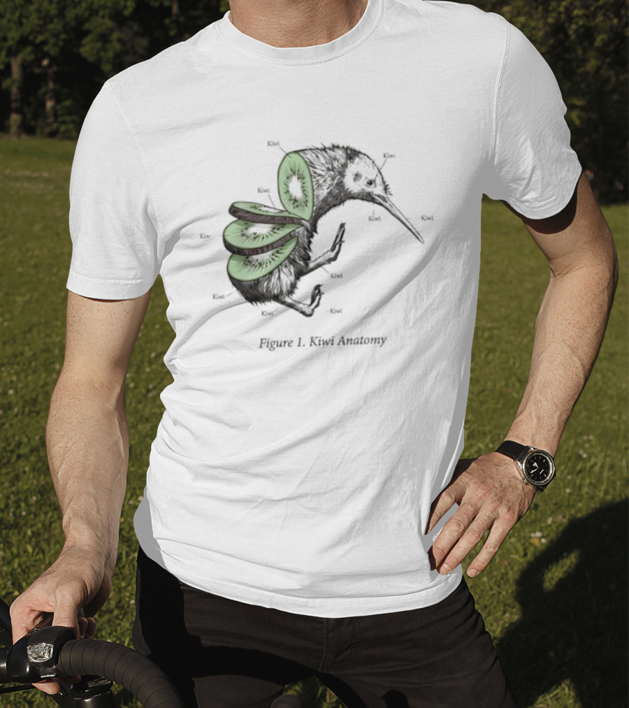 Kiwi Bird Kiwi Fruit Biology Anatomy Humor Nature Science Novelty Cute Insect Wings T-Shirt