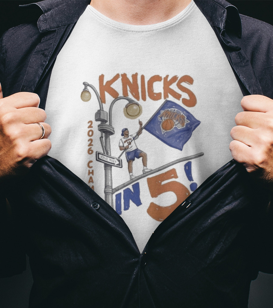 Knicks 2026 Champs In 5 Keith Haring T-Shirt