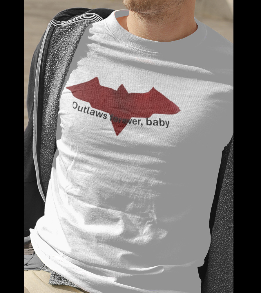 Outlaws Forever Baby Red Bat Symbol Emo T-Shirt