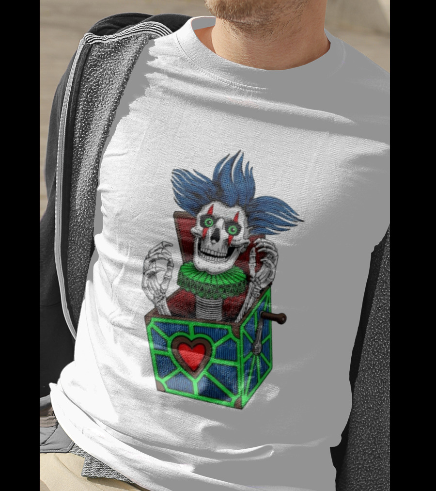Powell Peralta Chris Hiett Skull Jack In The Box Clown Image T-Shirt