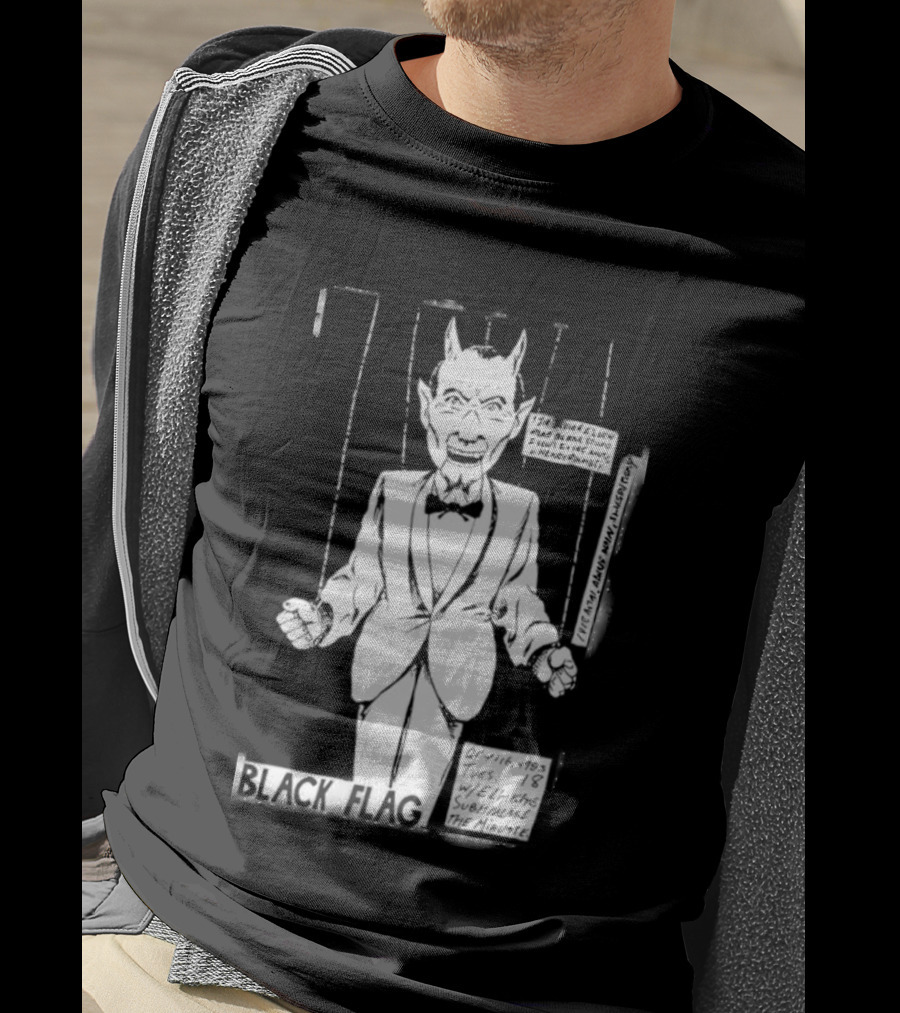 Raymond Pettibon Black Flag Devil Puppet T-Shirt