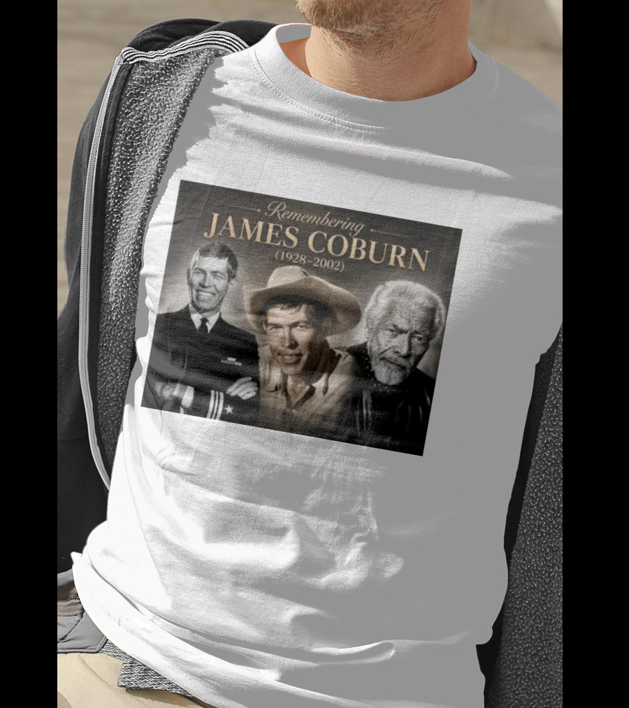 Remembering James Coburn 1928 2002 Classic Actor T-Shirt
