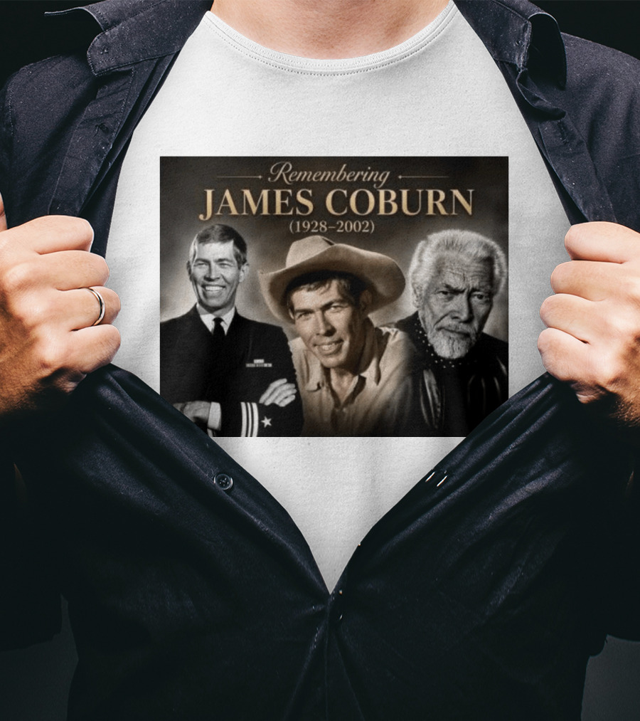 Remembering James Coburn 1928 2002 Classic Actor T-Shirt