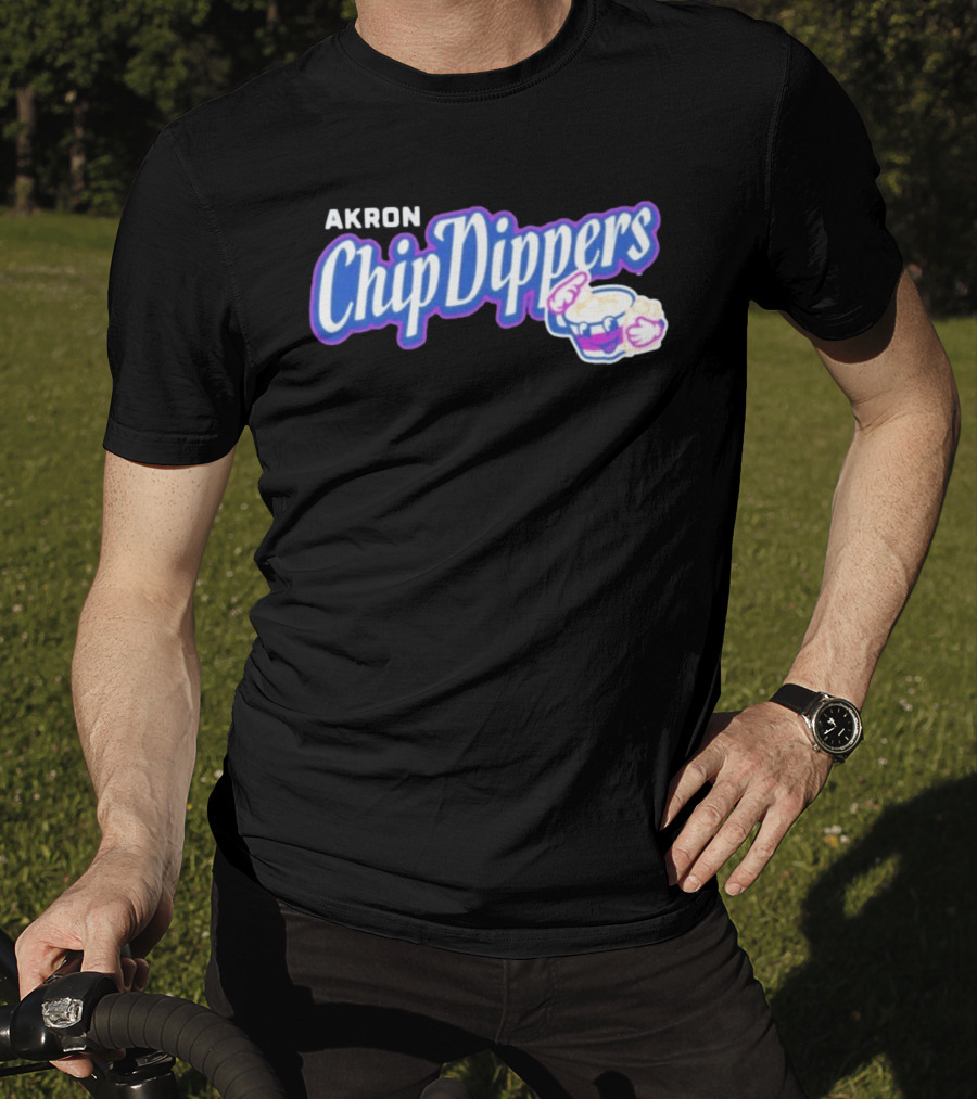 Akron Chip Dippers MLB Baseball Logo With Chip And Dip T-Shirt