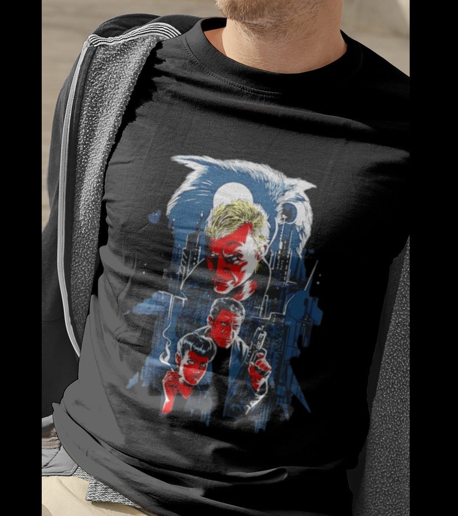 Blade Runner Tannhauser Gate Scene With Characters And Cityscape T-Shirt