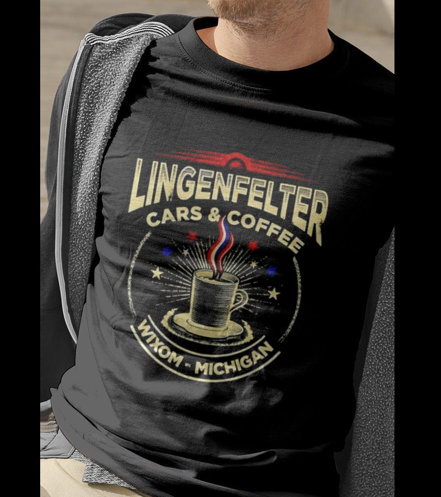 Lingenfelter Cars And Coffee Wixom Michigan Stars T-Shirt