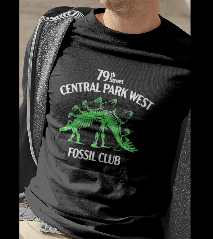 79th Street Central Park West Fossil Club Dinosaur Skeleton T-Shirt