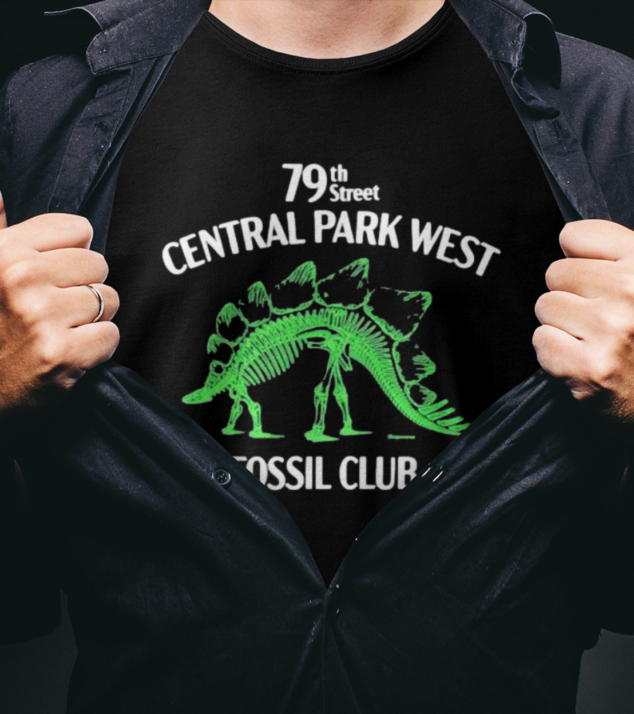 79th Street Central Park West Fossil Club Dinosaur Skeleton T-Shirt