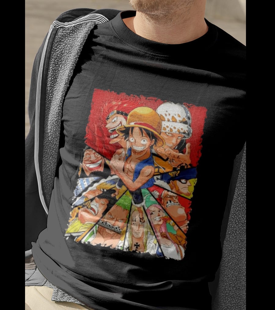 One Piece Luffy Kid Law Blackbeard Zoro Hawkins Drake Apoo Killer Bonney Ensemble T-Shirt