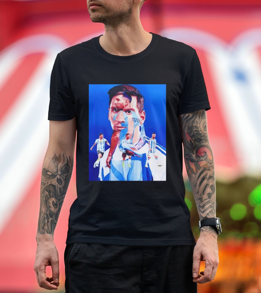Messi Argentine Footballer Icon In Action T-Shirt