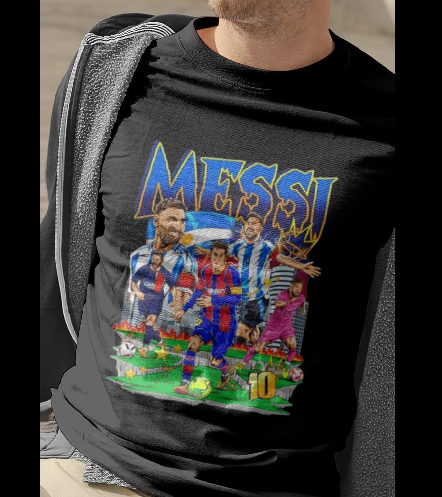 Messi Argentina FC Barcelona Inter Miami No.10 Soccer Star T-Shirt