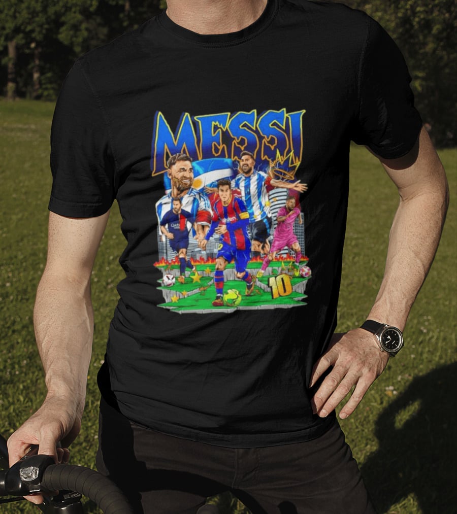 Messi Argentina FC Barcelona Inter Miami No.10 Soccer Star T-Shirt