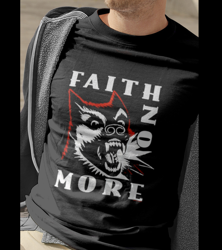 Faith No More Dog Graphic Bold Red White Band T-Shirt