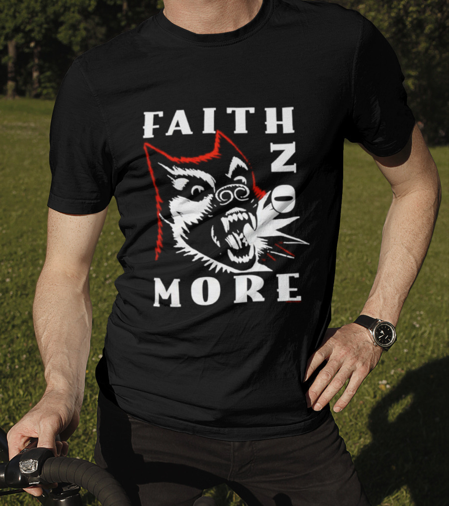 Faith No More Dog Graphic Bold Red White Band T-Shirt