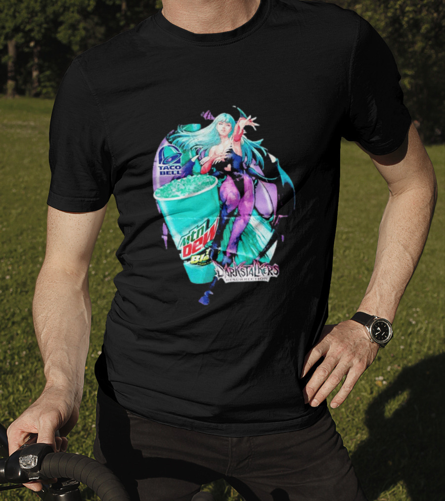Morrigan Aensland Darkstalkers Taco Bell Mountain Dew Baja Blast Resurrection T-Shirt