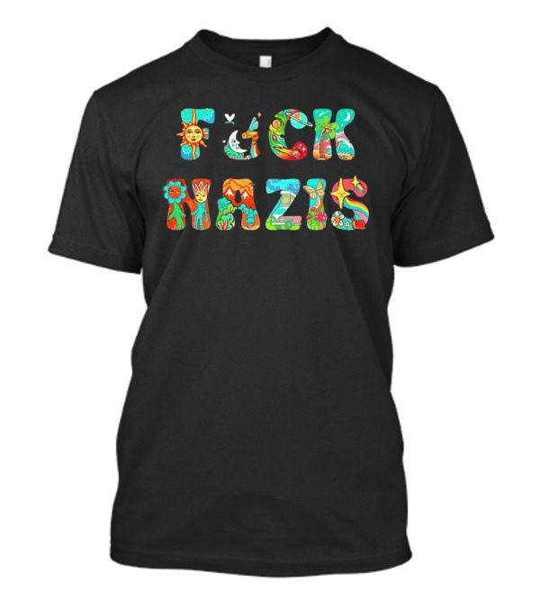 Fuck Naz Isv Sun Moon Rainbow Butterfly Flower Peace Hippie T-Shirt