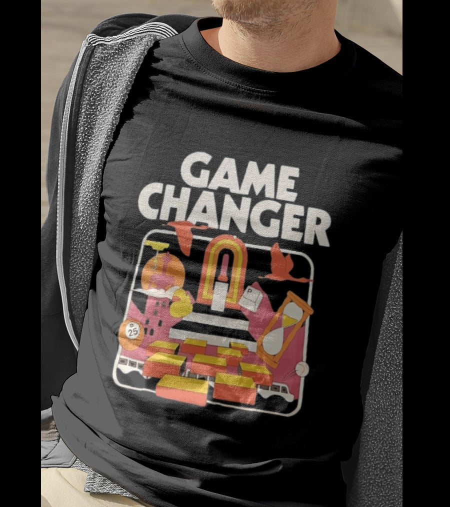 Game Changer Retro Arcade Countdown Hourglass Wings T-Shirt