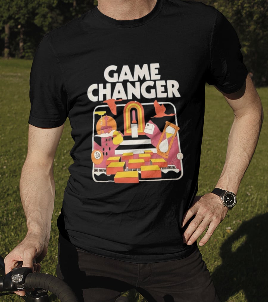 Game Changer Retro Arcade Countdown Hourglass Wings T-Shirt