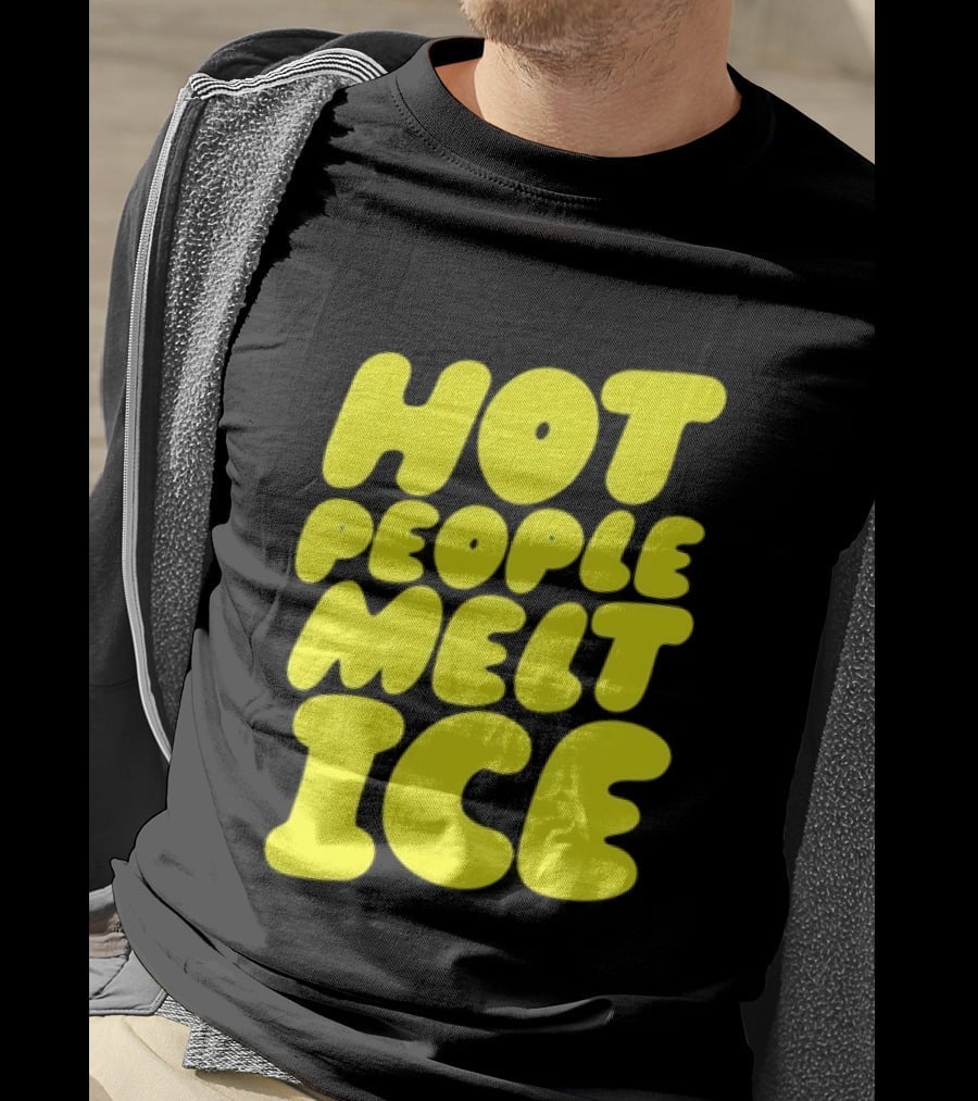 Hot People Melt Ice Bold Yellow T-Shirt