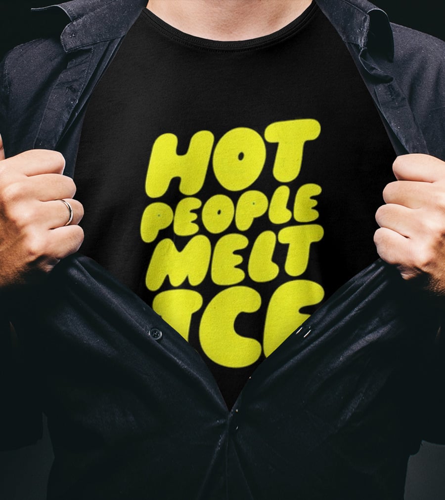 Hot People Melt Ice Bold Yellow T-Shirt