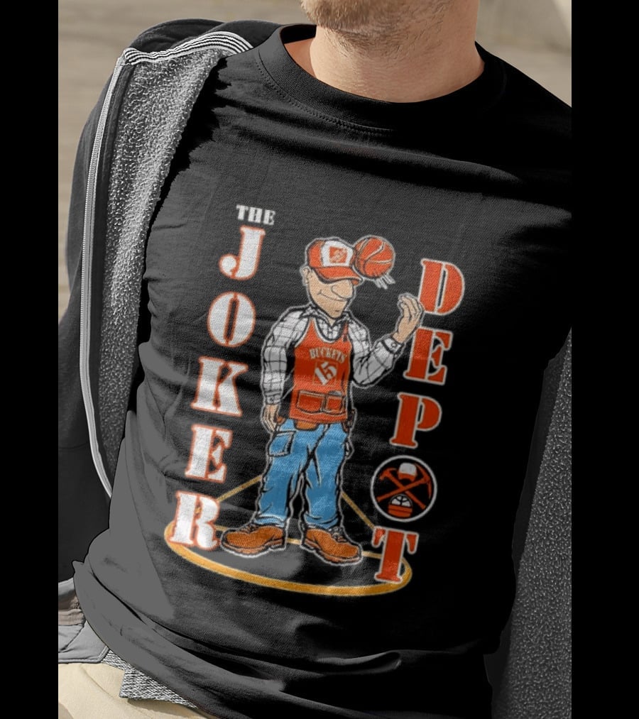 Nikola Jokic Denver Nuggets The Joker Depot Buckets 15 Basketball Player T-Shirt