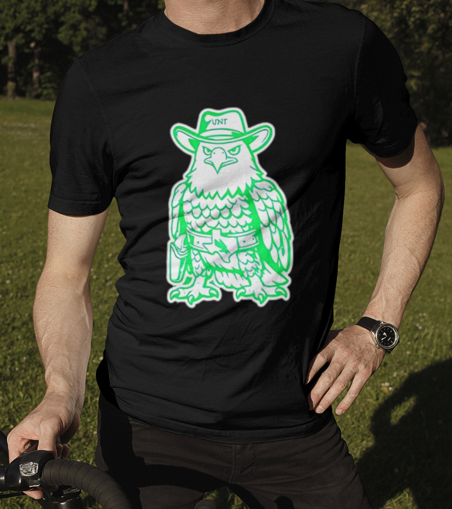 North Texas Mean Green Eagle UNT Cowboy Hat T-Shirt