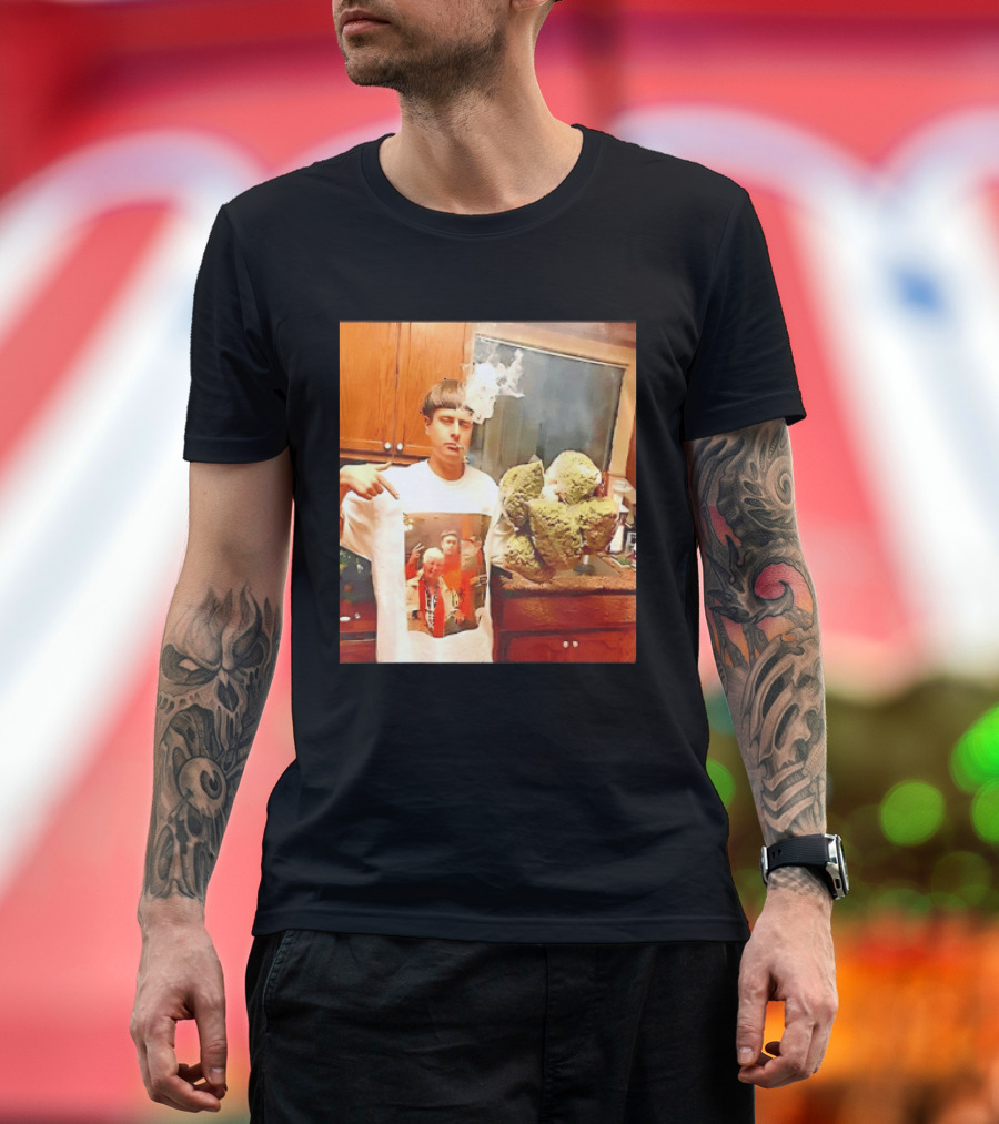Oliver Tree Cannabis Oversized Buds And With Smoking Image T-Shirt