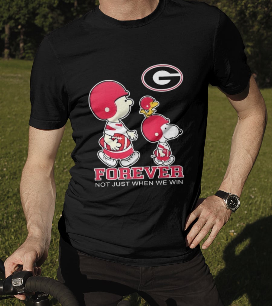 Peanuts Characters Georgia Bulldogs Forever Not Just When We Win T-Shirt