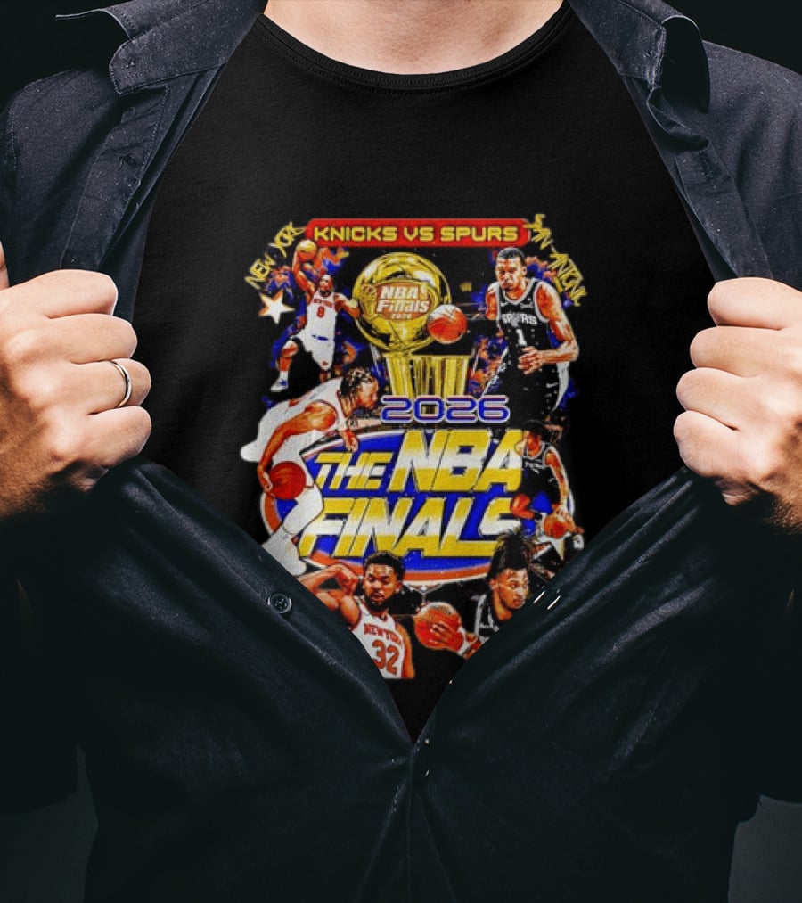 2026 NBA Finals Knicks Vs Spurs Jalen Brunson Victor Wembanyama New York San Antonio T-Shirt