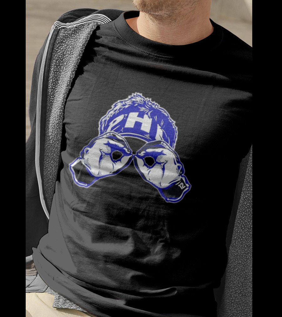 Philadelphia Eagles PHI 12 Hand Gesture Eyeglasses Fan T-Shirt