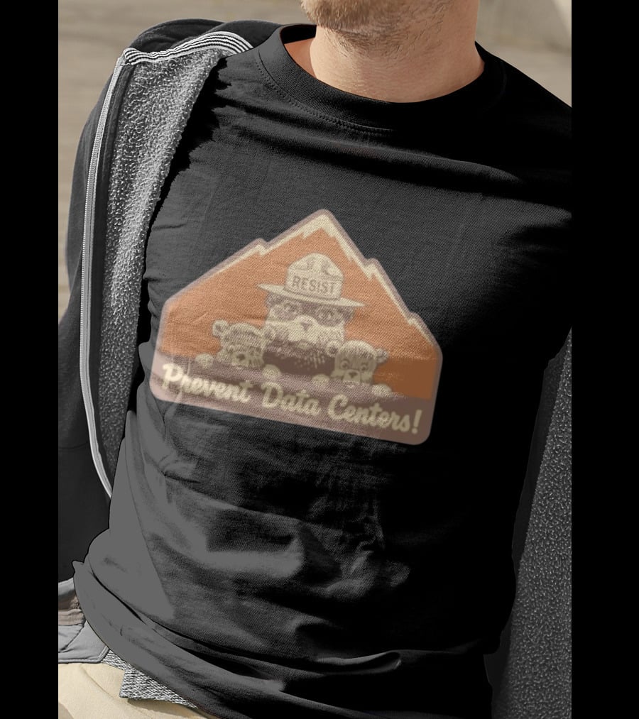 Resist Prevent Data Centers Bear Cubs Mountain T-Shirt
