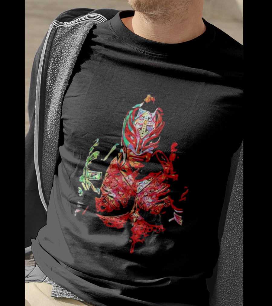 Rey Mysterio WWE Lucha Libre Mask Wrestling Legend Pro Wrestler T-Shirt