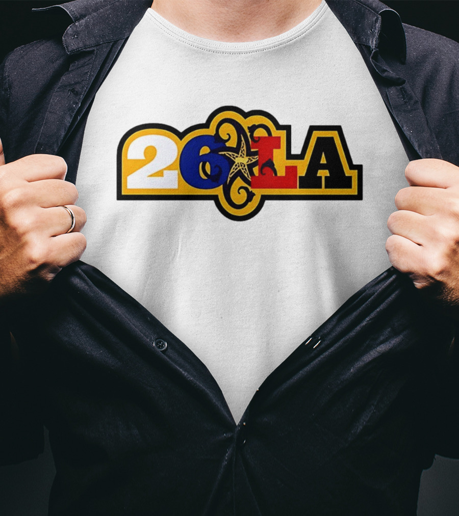 26 LA Bricks And Wood Los Angeles Lakers Stylized T-Shirt