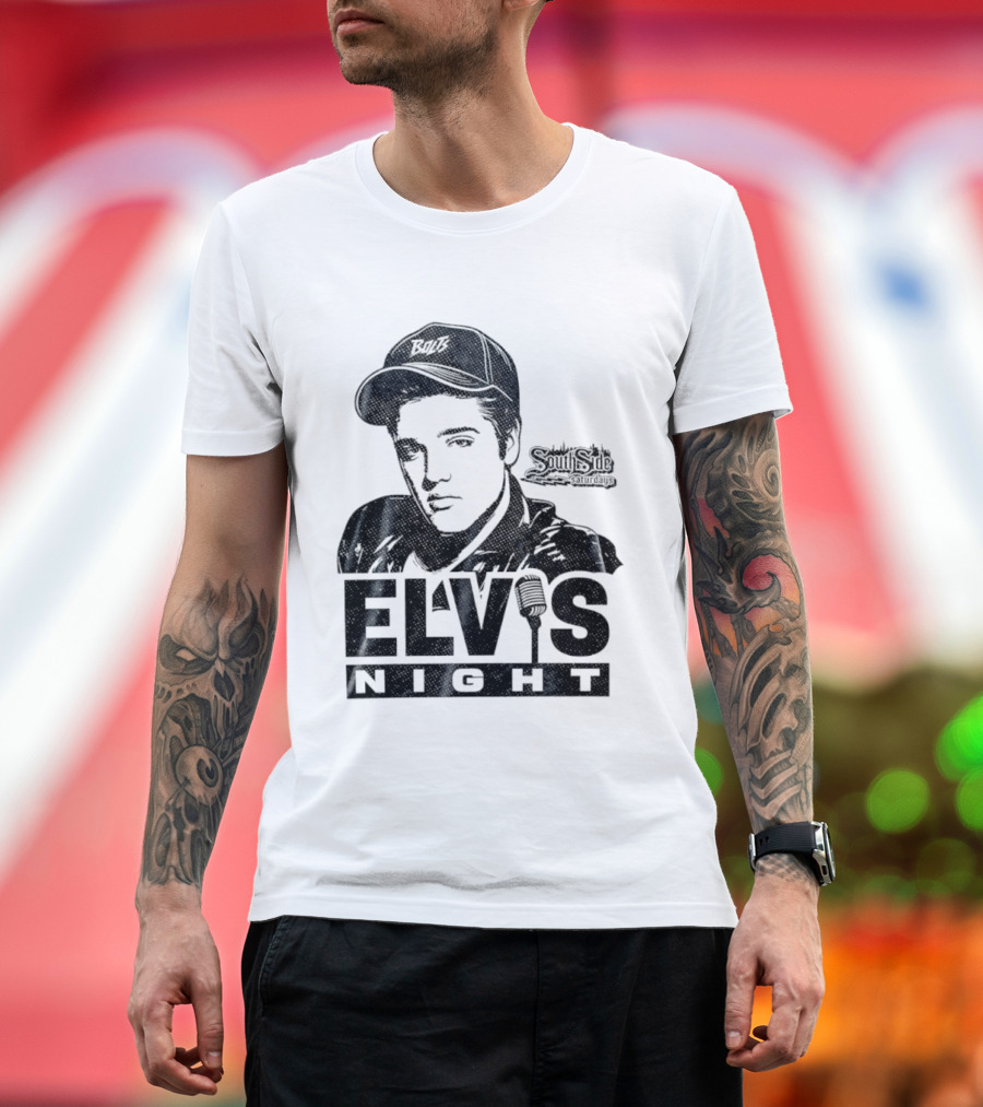 Elvis Night South Side Saturdays Bolt Hat Microphone T-Shirt