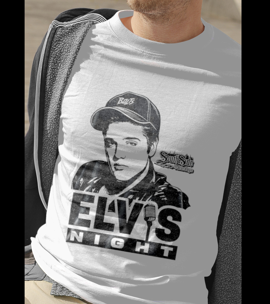 Elvis Night South Side Saturdays Bolt Hat Microphone T-Shirt